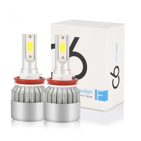 Pack 2 Ampolleta Led Faro Delantero H11 Autos-0