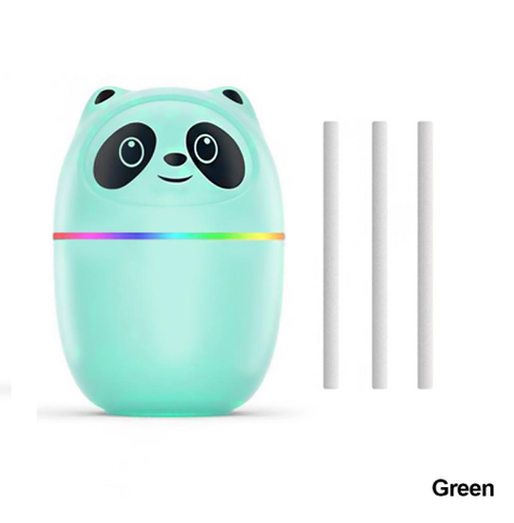 Humidificador Aromático De Panda Con 6 Esencias Verde-4