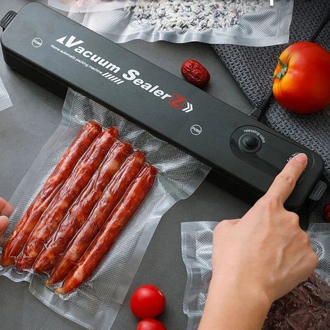 Máquina Selladora Al Vacío De Alimentos + 10 Bolsas-2