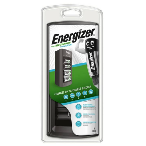Cargador De Pilas ENERGIZER Universal AA-AAA-C-D-BATERIA 9V-3