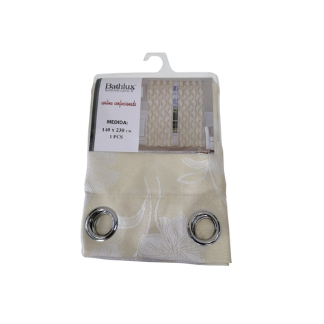 Cortina color crema tela 140x230 cm-0