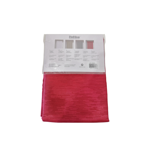 Cortina rojo rayado tela 140x230 cm-2