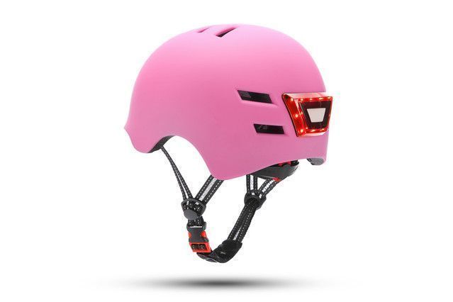Casco Bicicleta luz led carga usb-1