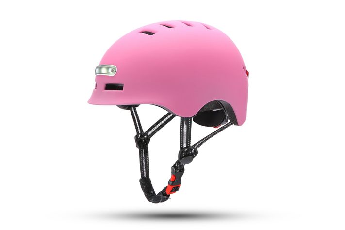 Casco Bicicleta luz led carga usb-0