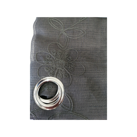Cortina gris oscuro tela 140x230 cm-2