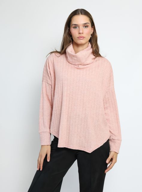 Sweater Trapecio Rosa Natalia Seguel-0