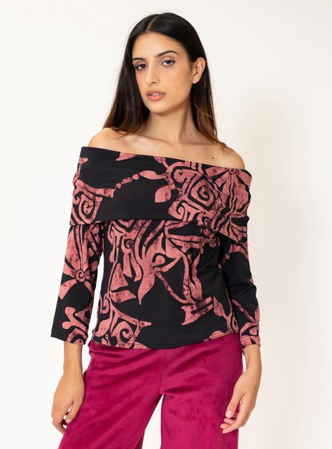 Polera Ester Rosa Etnica Natalia Seguel-0
