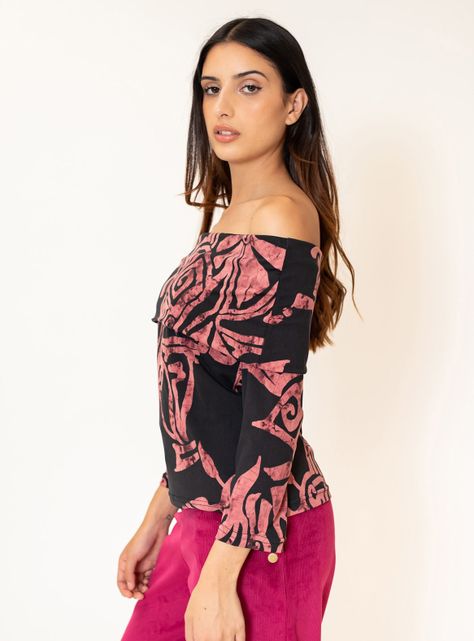 Polera Ester Rosa Etnica Natalia Seguel-2