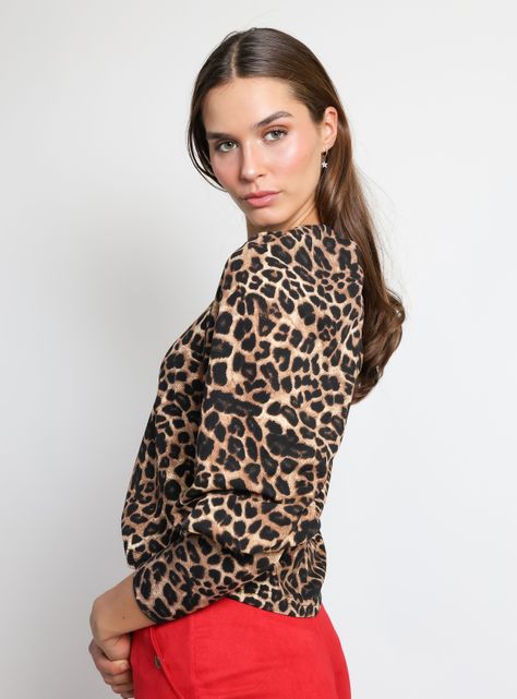 Polera Abril Animal Print Leopardo Natalia Seguel-3