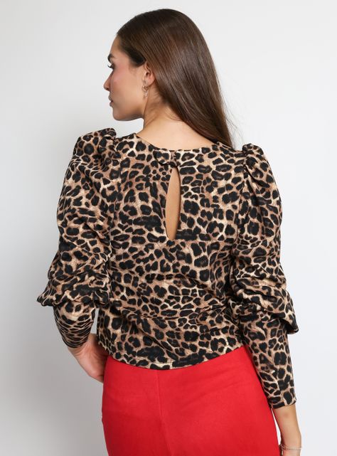 Polera Abril Animal Print Leopardo Natalia Seguel-4