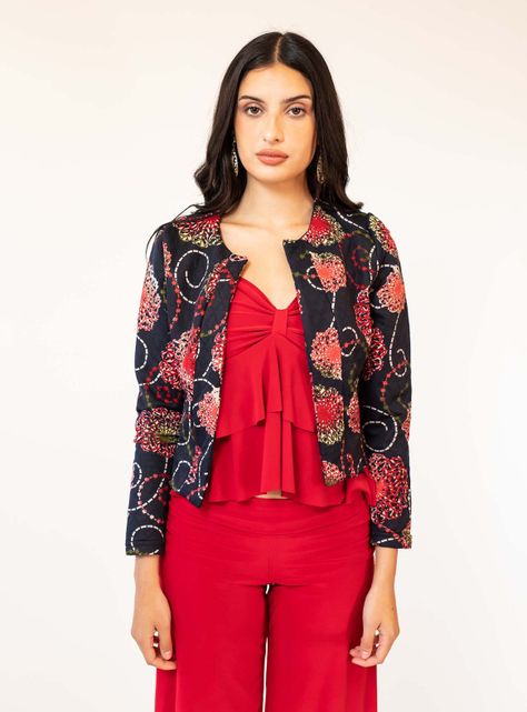 Chaqueta Grabriela Azul Pajaritos Natalia Seguel-2