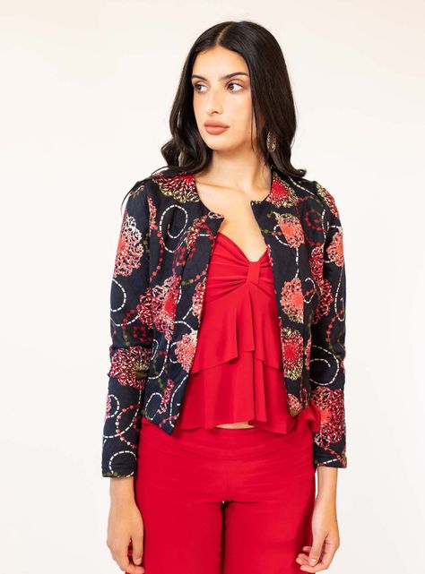 Chaqueta Grabriela Azul Pajaritos Natalia Seguel-3
