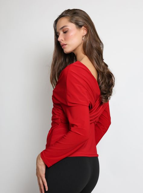Polera Suri Rojo Natalia Seguel-1