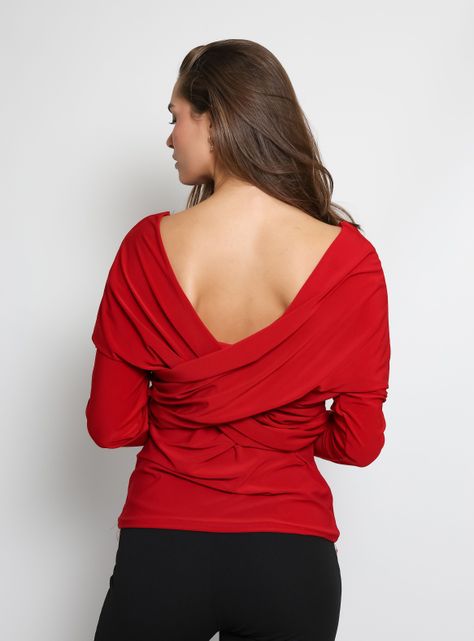 Polera Suri Rojo Natalia Seguel-2