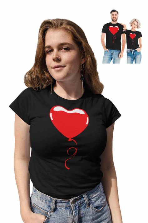POLERA MUJER SAN VALENTÍN GLOBO CORAZÓN-0