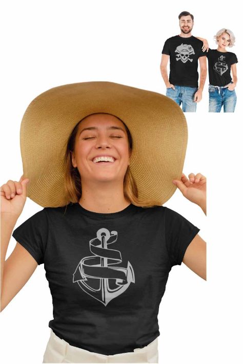 POLERA MUJER SAN VALENTÍN CORAZÓN ANCLA-0