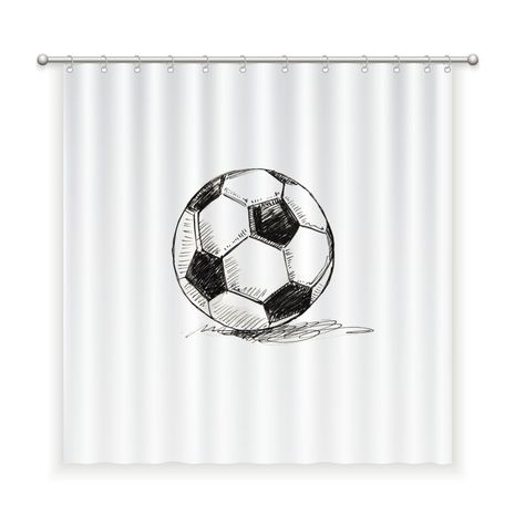 CORTINA DE BAÑO ALGODÓN PELOTA FÚTBOL-0