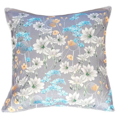 FUNDA COJÍN MARISA NO ME OLVIDES SOBRE GRIS 45X45-0