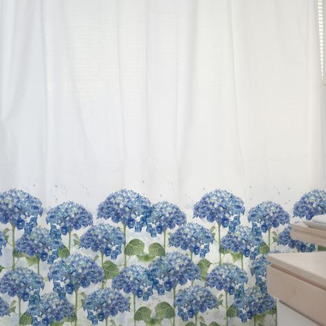 CORTINA DE BAÑO ALGODÓN HORTENSIAS-1