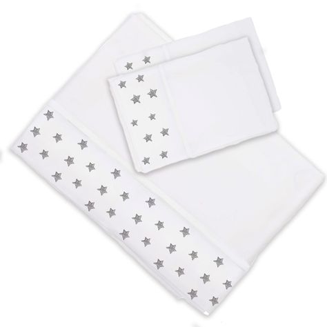 Juego de Sábanas Super King Estrellas Gris-0