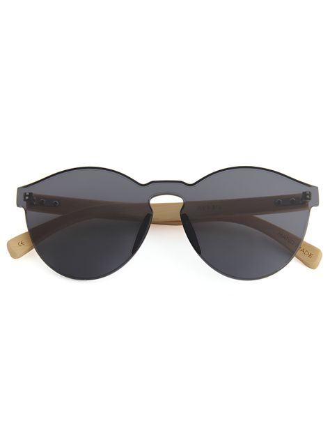 Lentes de sol anteojos gafas mujer madera bambú polarizados-2