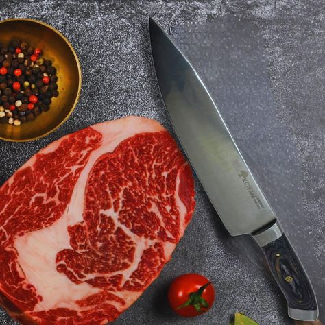 KOYAM - Cuchillo Chef 20cm Gris. Acero Sandvic 12C27-3
