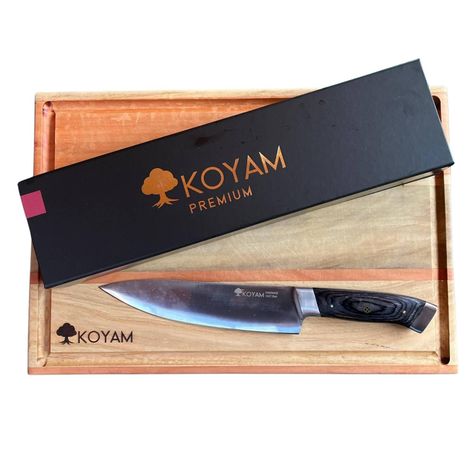 Cuchillo cocinero Chef 20cm Inox. Acero Sandvic 12C27 KOYAM-0