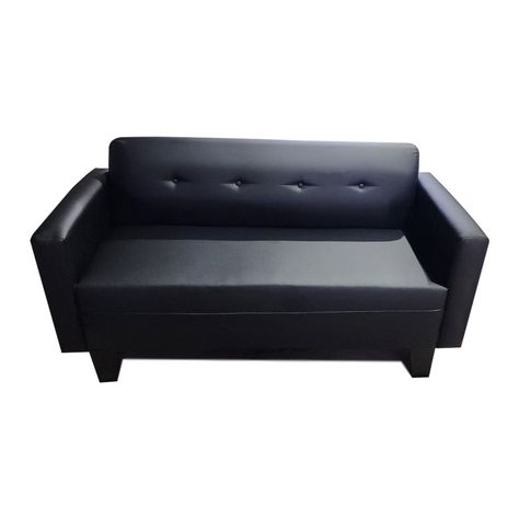 Sofa HVM Alonso Negro CueroPU 2C Pmadera-1