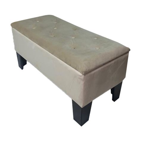 Banqueta Baul HVM Beige Felpa-0