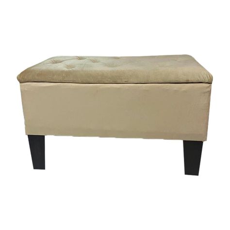 Banqueta Baul HVM Beige Felpa-1