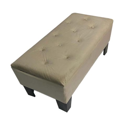 Banqueta Baul HVM Beige Felpa-3
