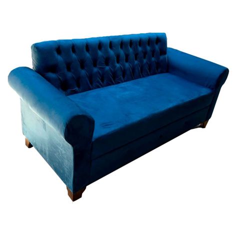 Sofa 3 Cuerpos Sofia Azul Felpa Pmadera-1