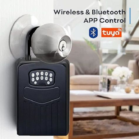 Caja Seguridad Llaves Inteligente TUYA Con Colgador Wifi-4
