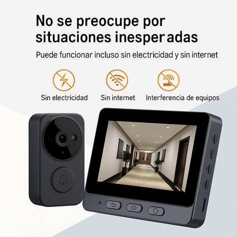 Timbre con Pantalla Inalámbrica Portátil-4