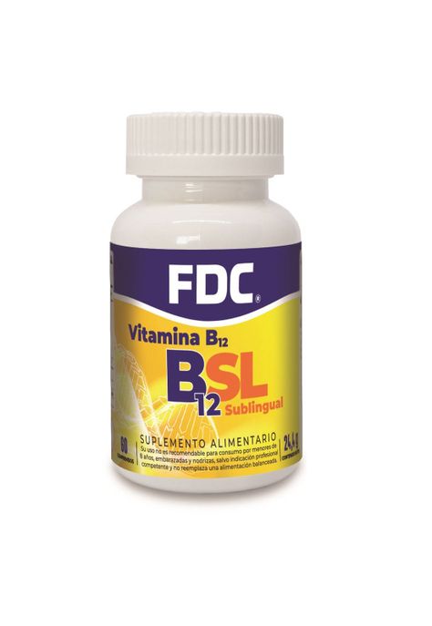 Vitamina B12 Sublingual FDC x 60 Comprimidos-0