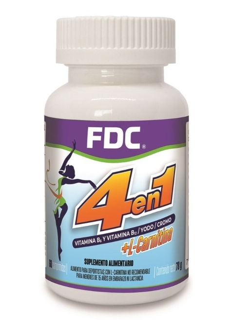 Adelgazante - 4 En 1 Con L-carnitina X 60 Capsulas-0