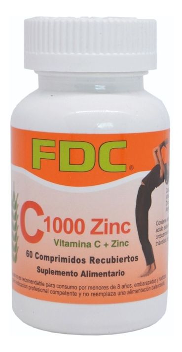 Vitamina C 1000 + Zinc Fdc X 60 Comprimidos-0