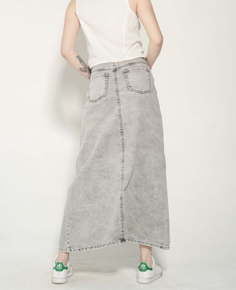 Falda Evase Gris-1