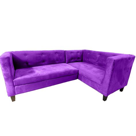 Sofa Ruan Seccional Derecho Felpa Morado-0