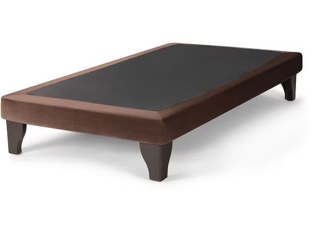 Base De Cama Europea 1.5 plazas Felpa Café -0