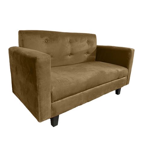 Sofa Ruan 2 Cuerpos Felpa Cafe-1