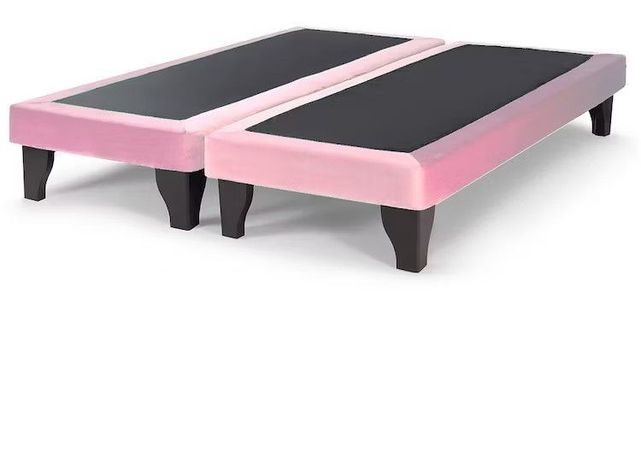 Base De Cama Europea 2 plazas  Felpa Rosado-0