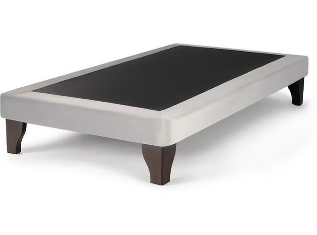 Base De Cama Europea 1.5 Plazas Felpa Gris-0