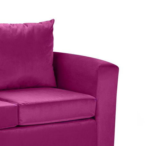 Sofa Niza 2 Cuerpos Felpa Fucsia-3