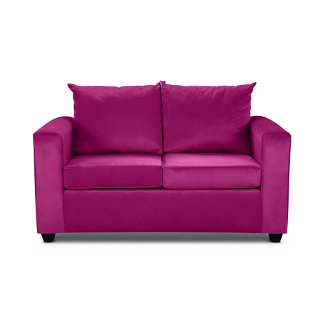 Sofa Niza 2 Cuerpos Felpa Fucsia-0