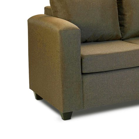 Sofa Niza 2 Cuerpos Tela Beige-3