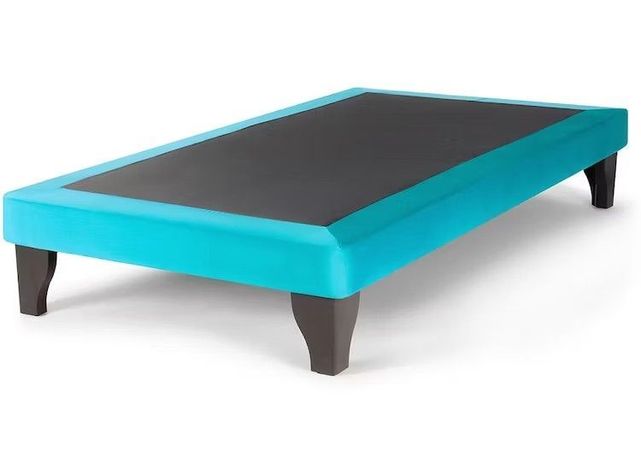 Base De Cama Europea 1.5 plazas Felpa Turquesa-0