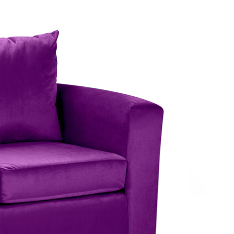 Sofa Niza 2 Cuerpos Felpa Morado-3