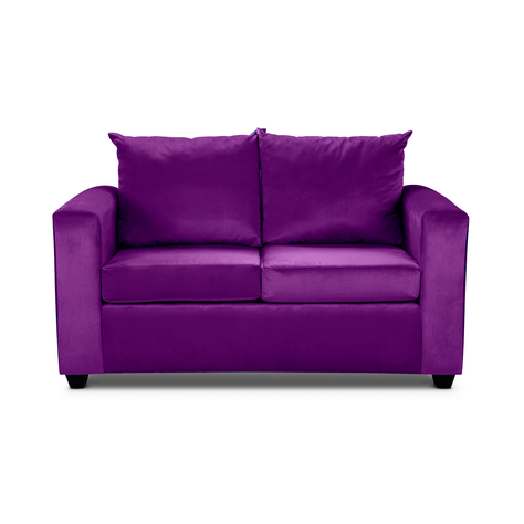 Sofa Niza 2 Cuerpos Felpa Morado-0