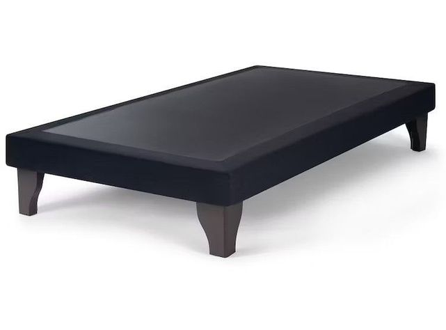 Base De Cama Europea 1.5 Plazas Felpa Negro-0